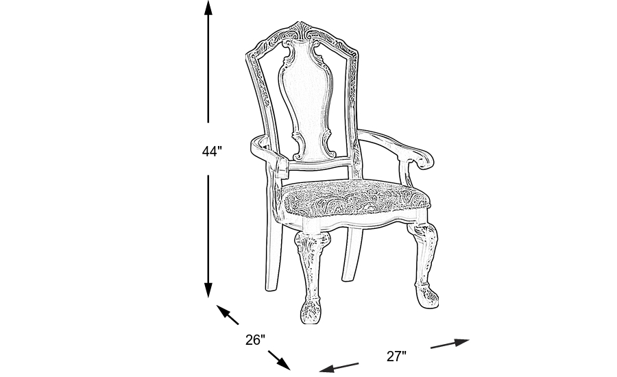 Dimension Image. Please refer to the Dimension Tab on this page for dimension details.