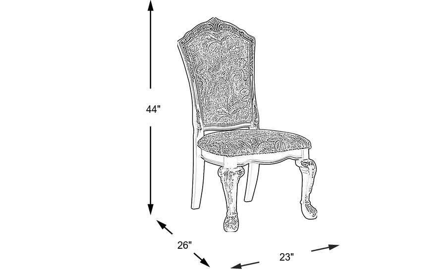 Dimension Image. Please refer to the Dimension Tab on this page for dimension details.
