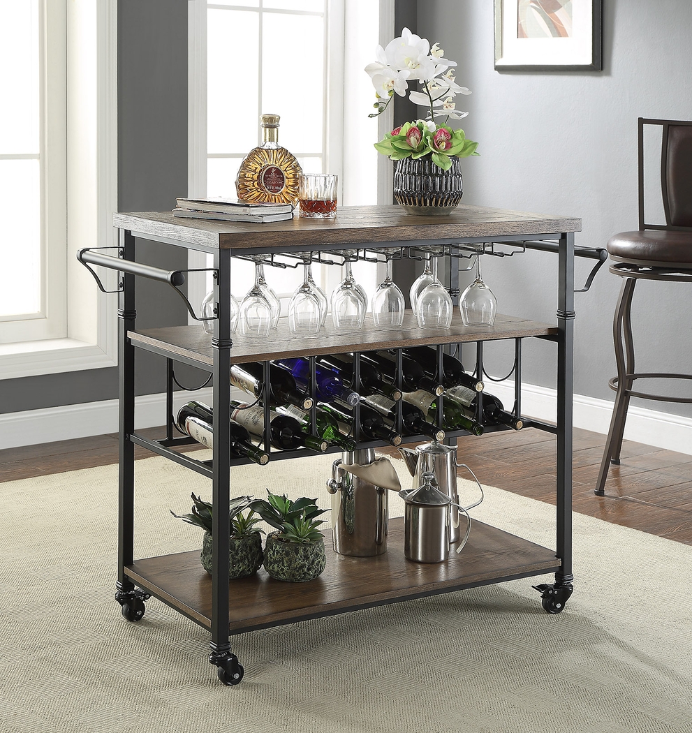 Aylesford Brown Bar Cart - Thumbnail - Image 2