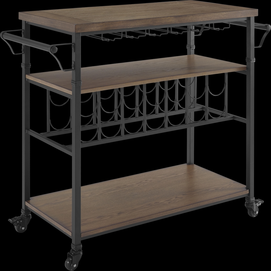 Aylesford Brown Bar Cart - Thumbnail - Image 1