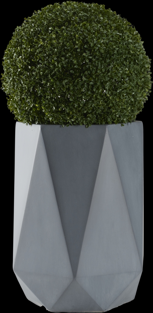 Aylin Green 38 in. Artificial Boxwood Ball in Gray Planter - Thumbnail - Image 1