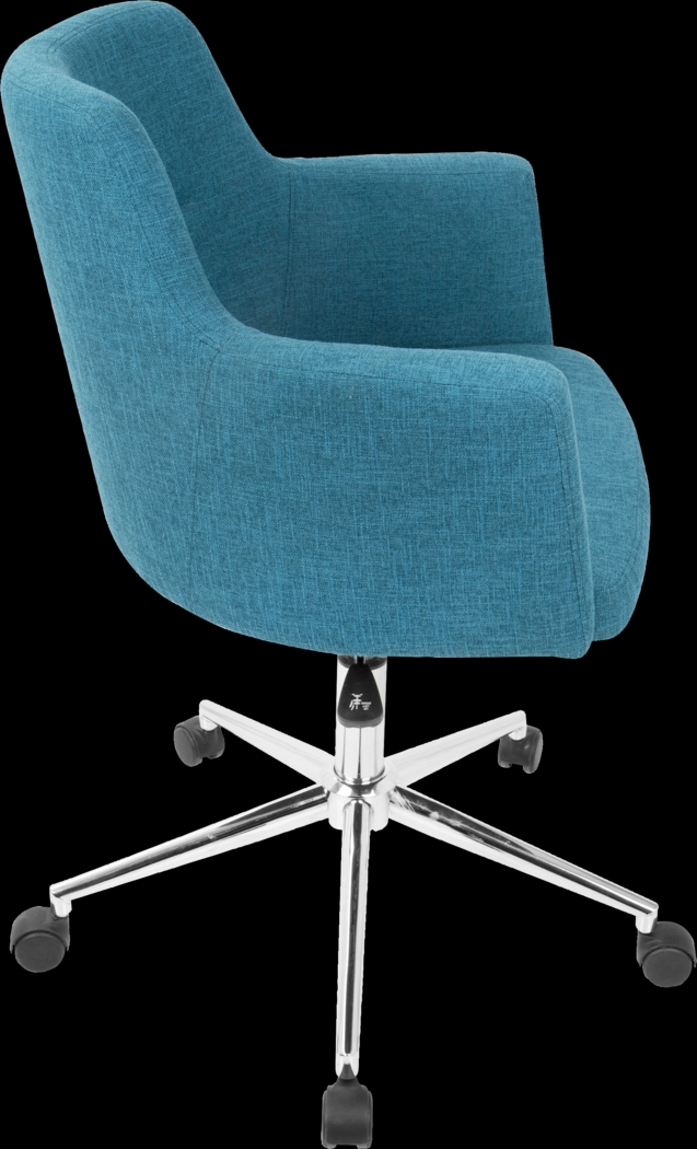 Aymard Blue Office Chair - Thumbnail - Image 2
