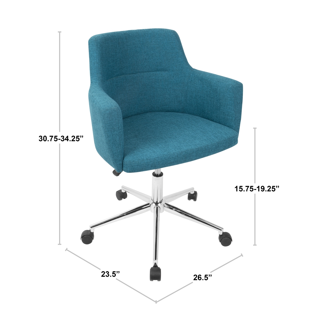 Aymard Blue Office Chair - Thumbnail - Image 10