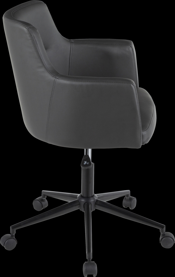 Aymard Charcoal Office Chair - Thumbnail - Image 2