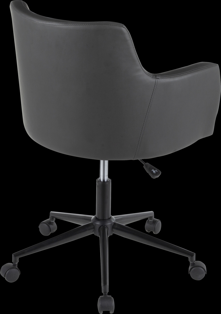 Aymard Charcoal Office Chair - Thumbnail - Image 3