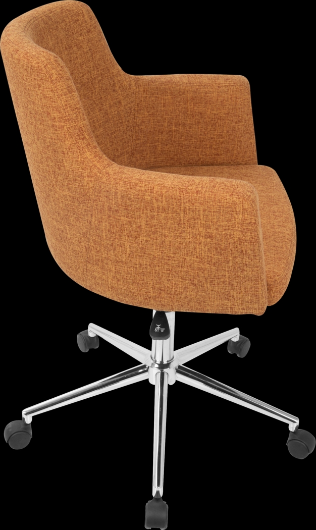 Aymard Orange Office Chair - Thumbnail - Image 2