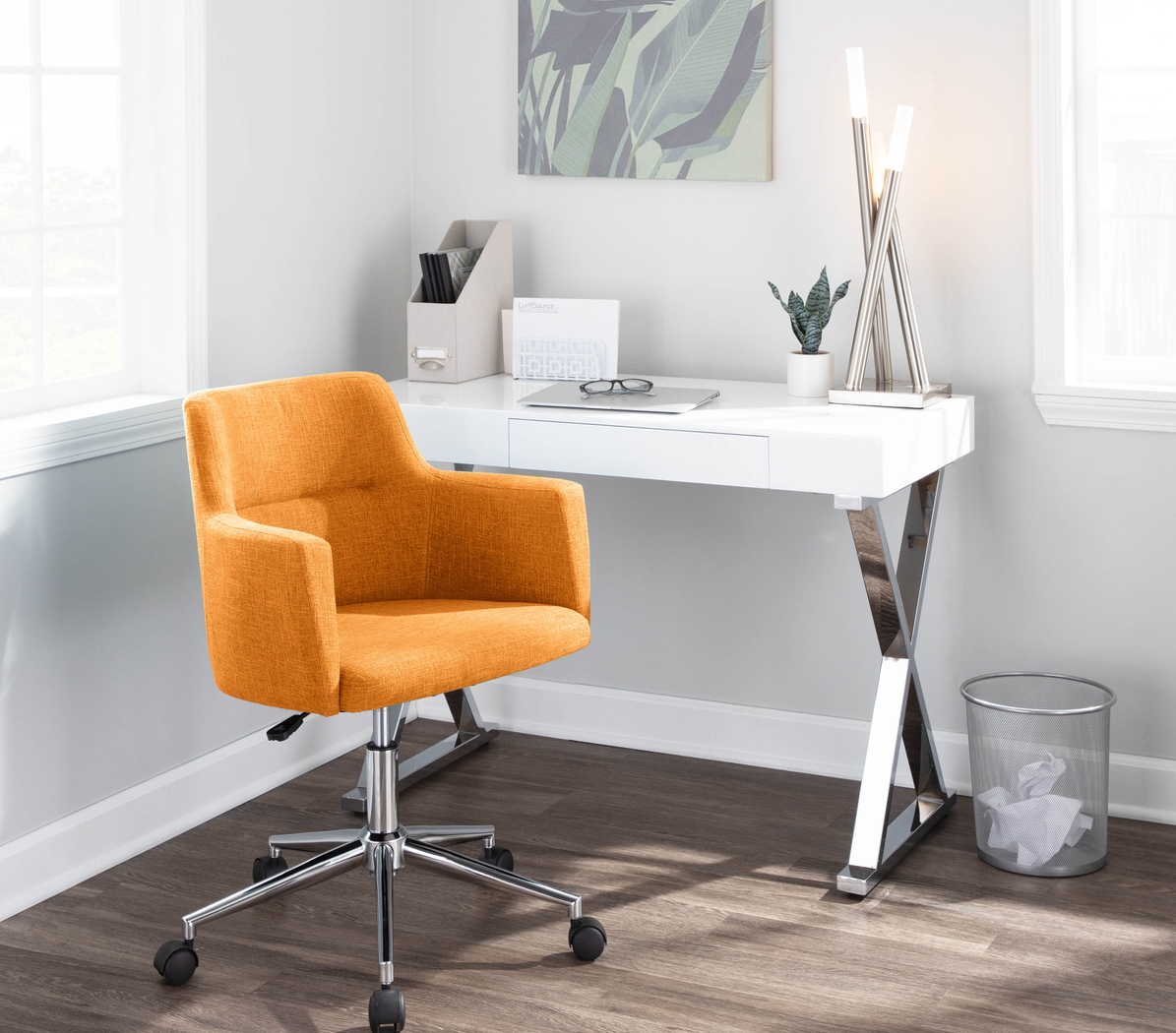 Aymard Orange Office Chair - Thumbnail - Image 8