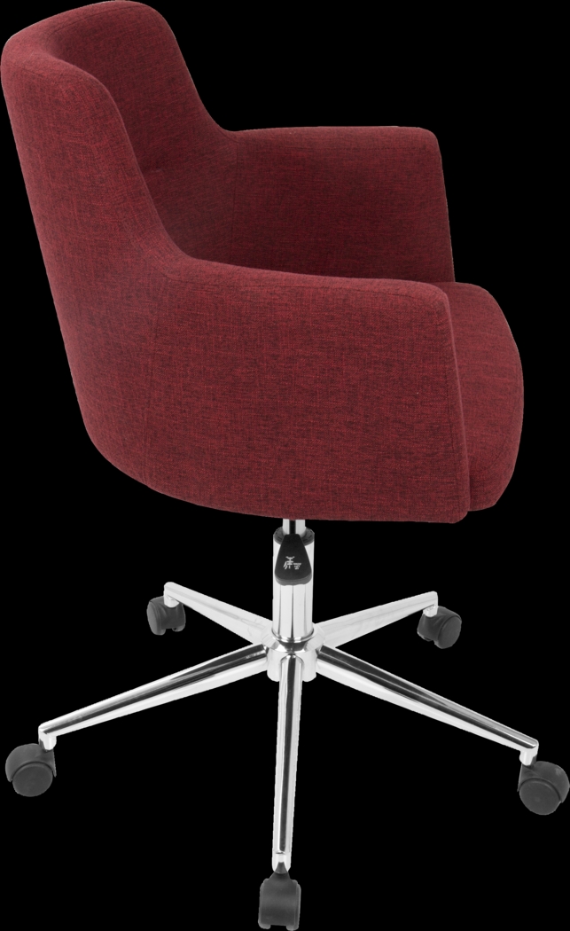 Aymard Red Office Chair - Thumbnail - Image 2