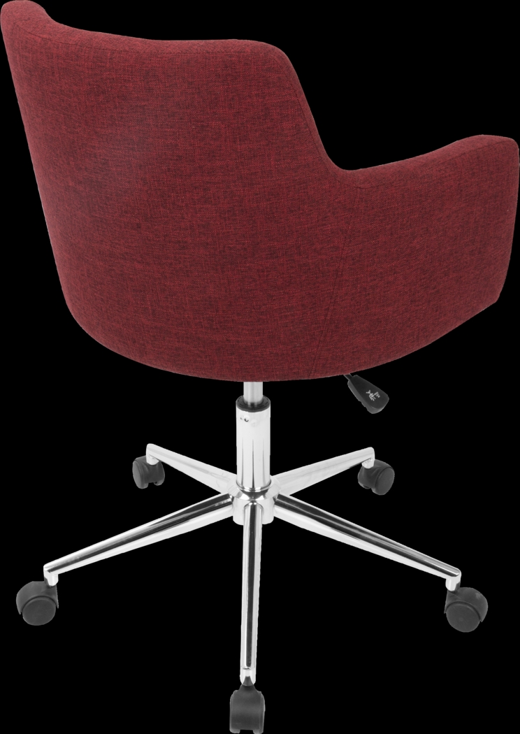Aymard Red Office Chair - Thumbnail - Image 3