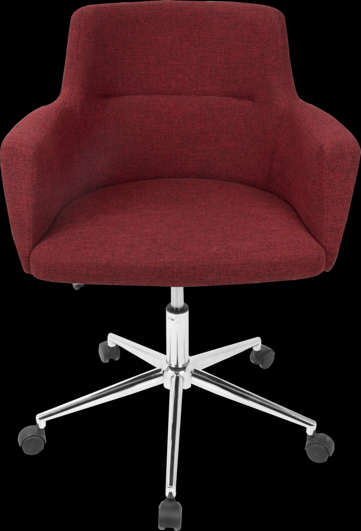Aymard Red Office Chair - Thumbnail - Image 5