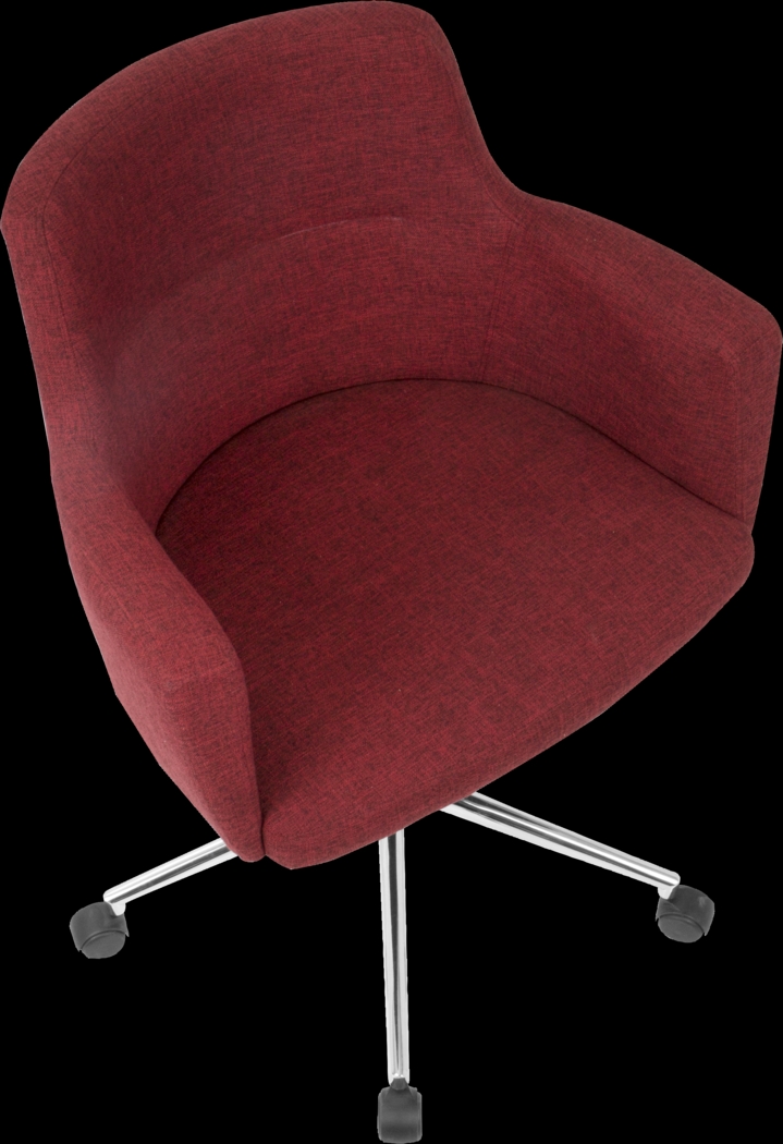 Aymard Red Office Chair - Thumbnail - Image 6
