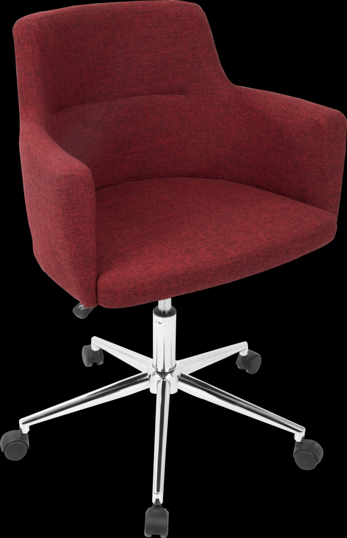 Aymard Red Office Chair - Thumbnail - Image 1