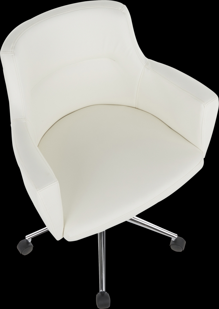 Aymard White Office Chair - Thumbnail - Image 6