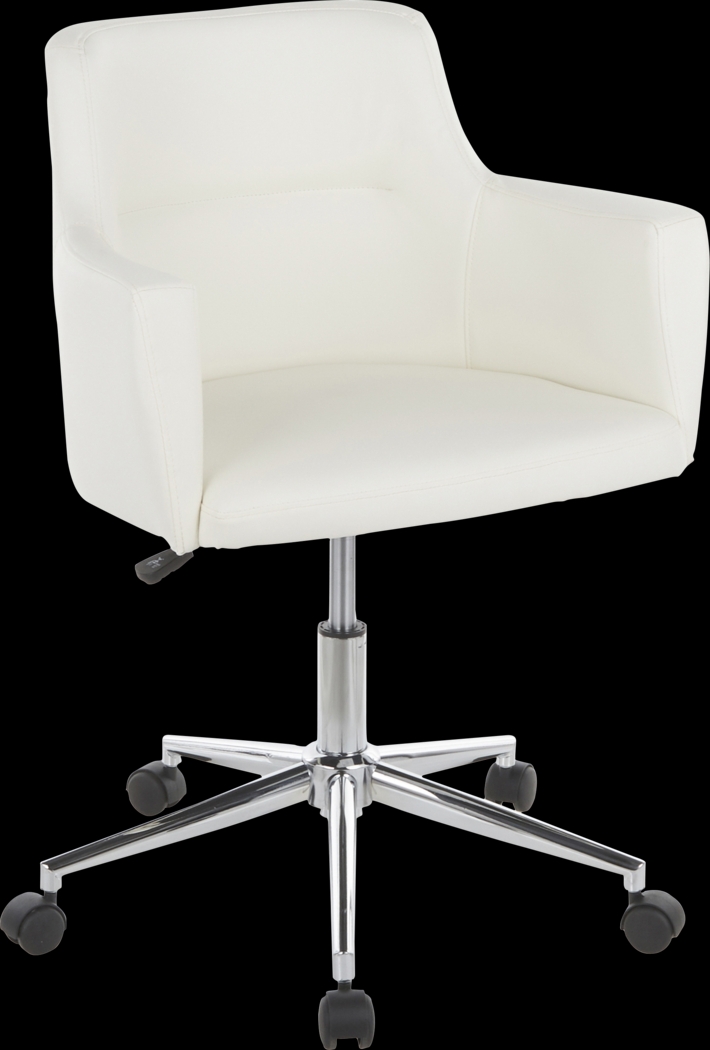 Aymard White Office Chair - Thumbnail - Image 1