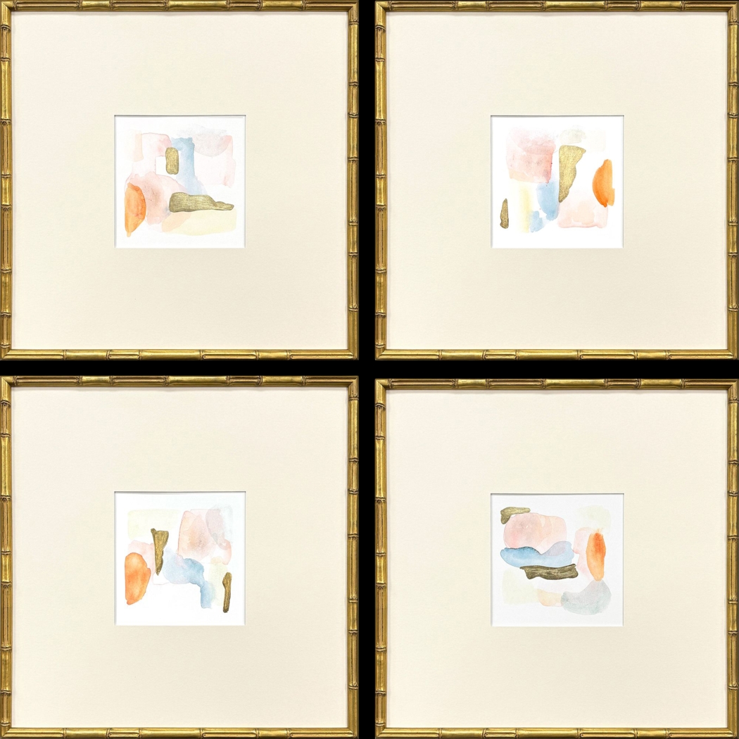 Aymee Orange Artwork, Set of 4 - Thumbnail - Image 1