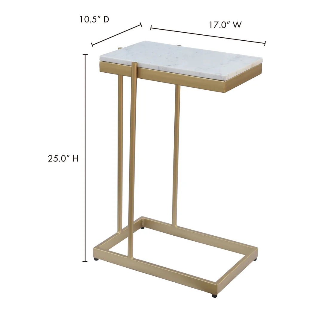Aymore White End Table - Thumbnail - Image 4