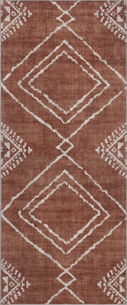 Azali Orange 2'6 x 6' Indoor/Outdoor Runner Rug - Thumbnail - Image 1