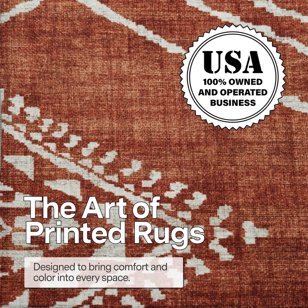 Azali Orange 6' x 8' Indoor/Outdoor Rug - Thumbnail - Image 6