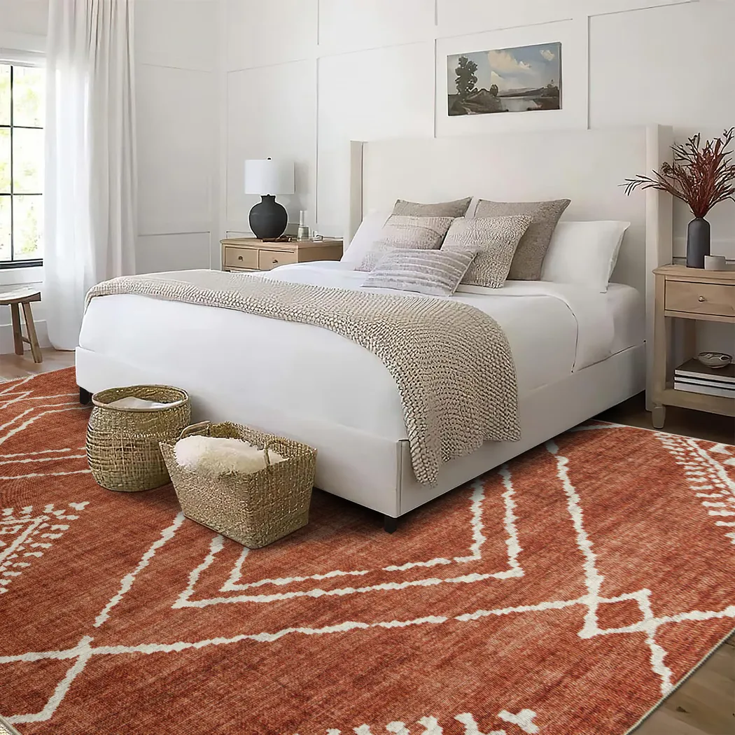 Azali Orange 7'6 x 9'6 Indoor/Outdoor Rug - Thumbnail - Image 2