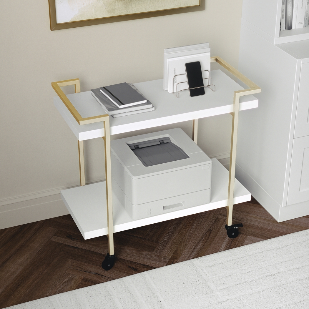 Azaline White Printer Cart - Thumbnail - Image 2