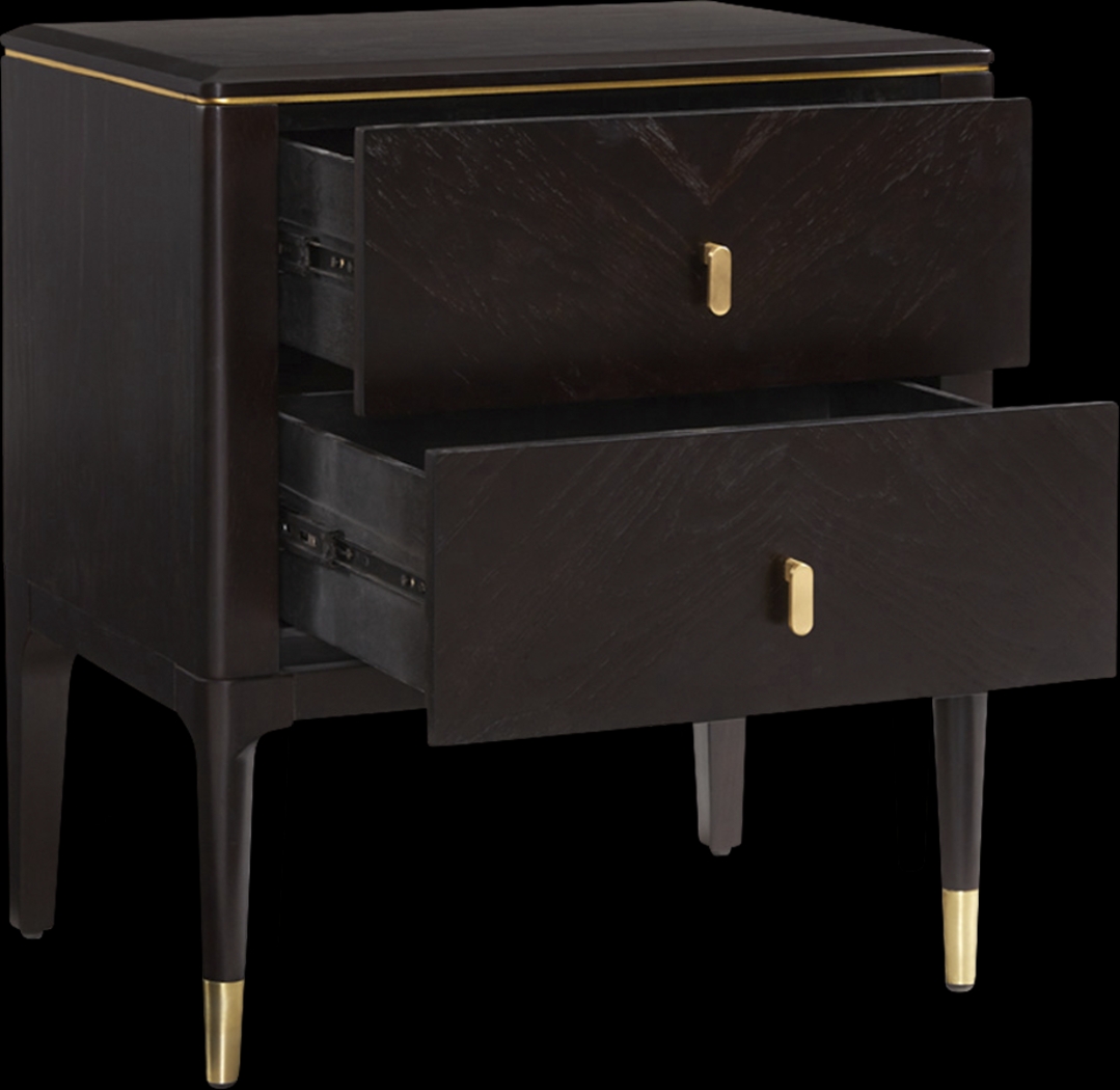 Azaloak Black and Gold Nightstand - Thumbnail - Image 2