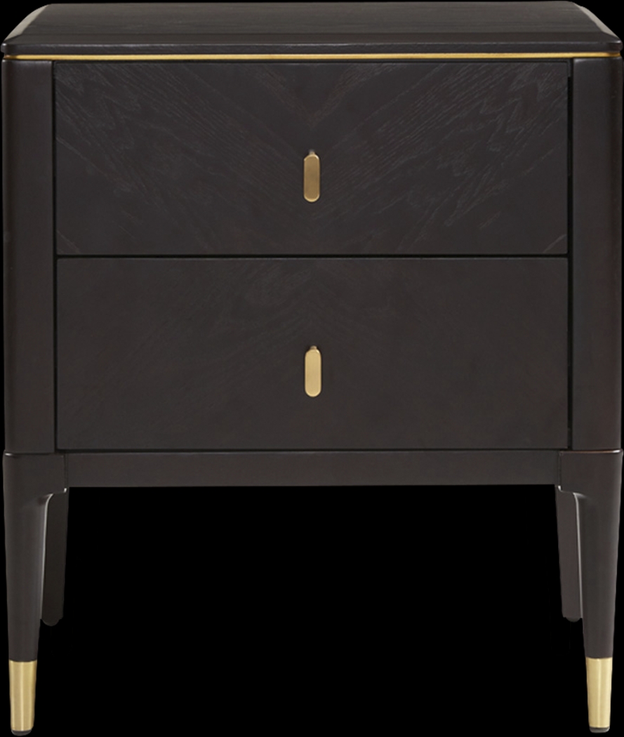 Azaloak Black and Gold Nightstand - Thumbnail - Image 3