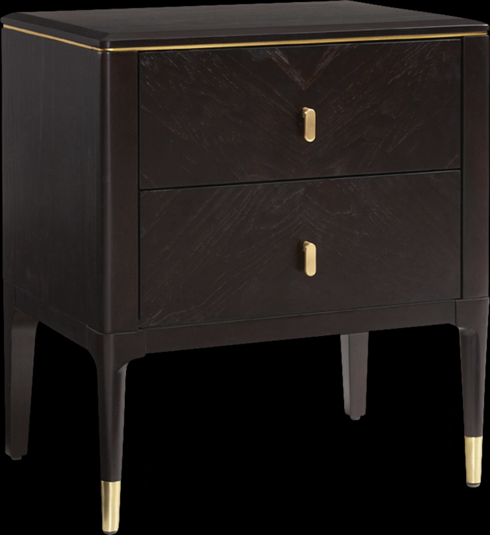 Azaloak Black and Gold Nightstand - Thumbnail - Image 1