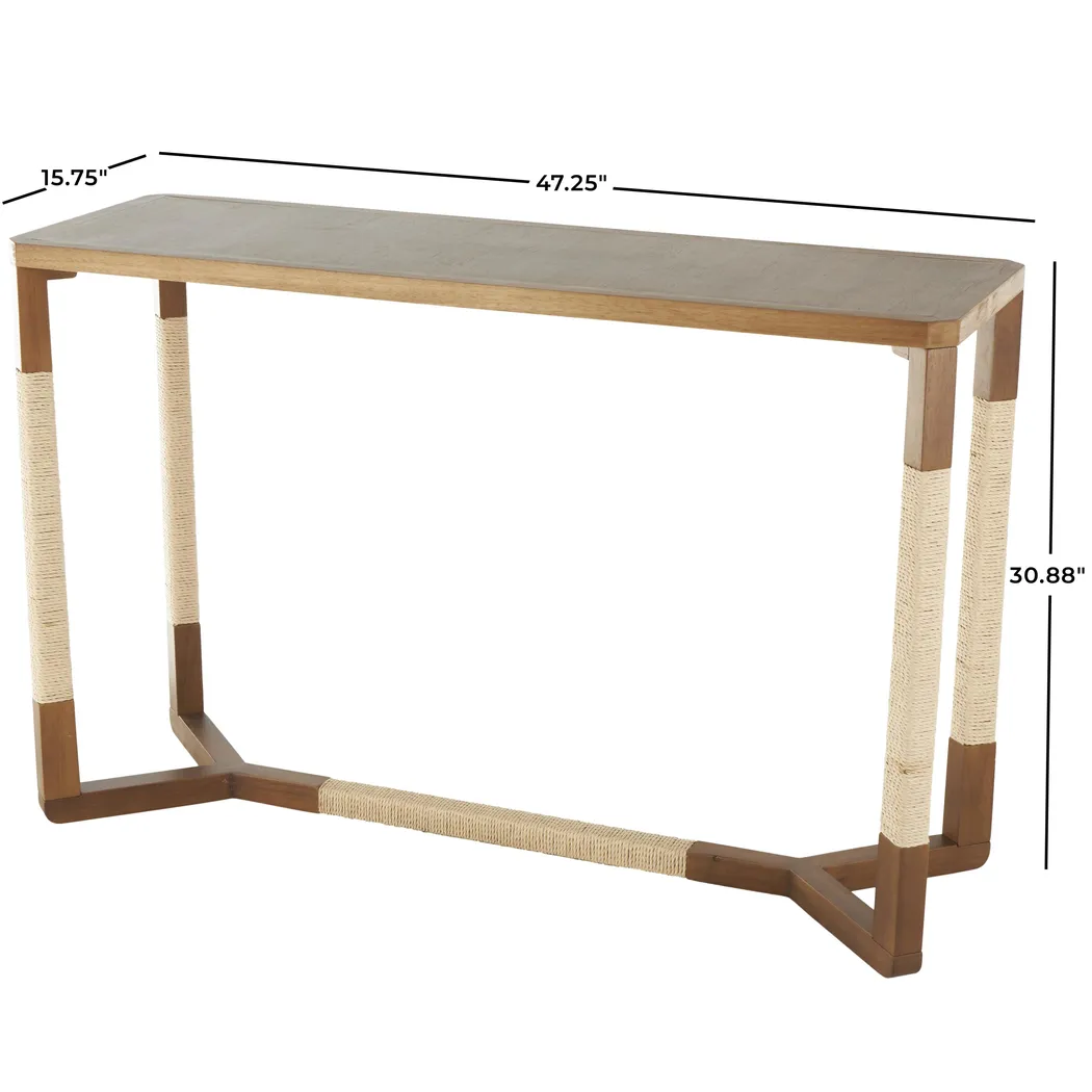 Azavi Brown Console Table - Thumbnail - Image 7