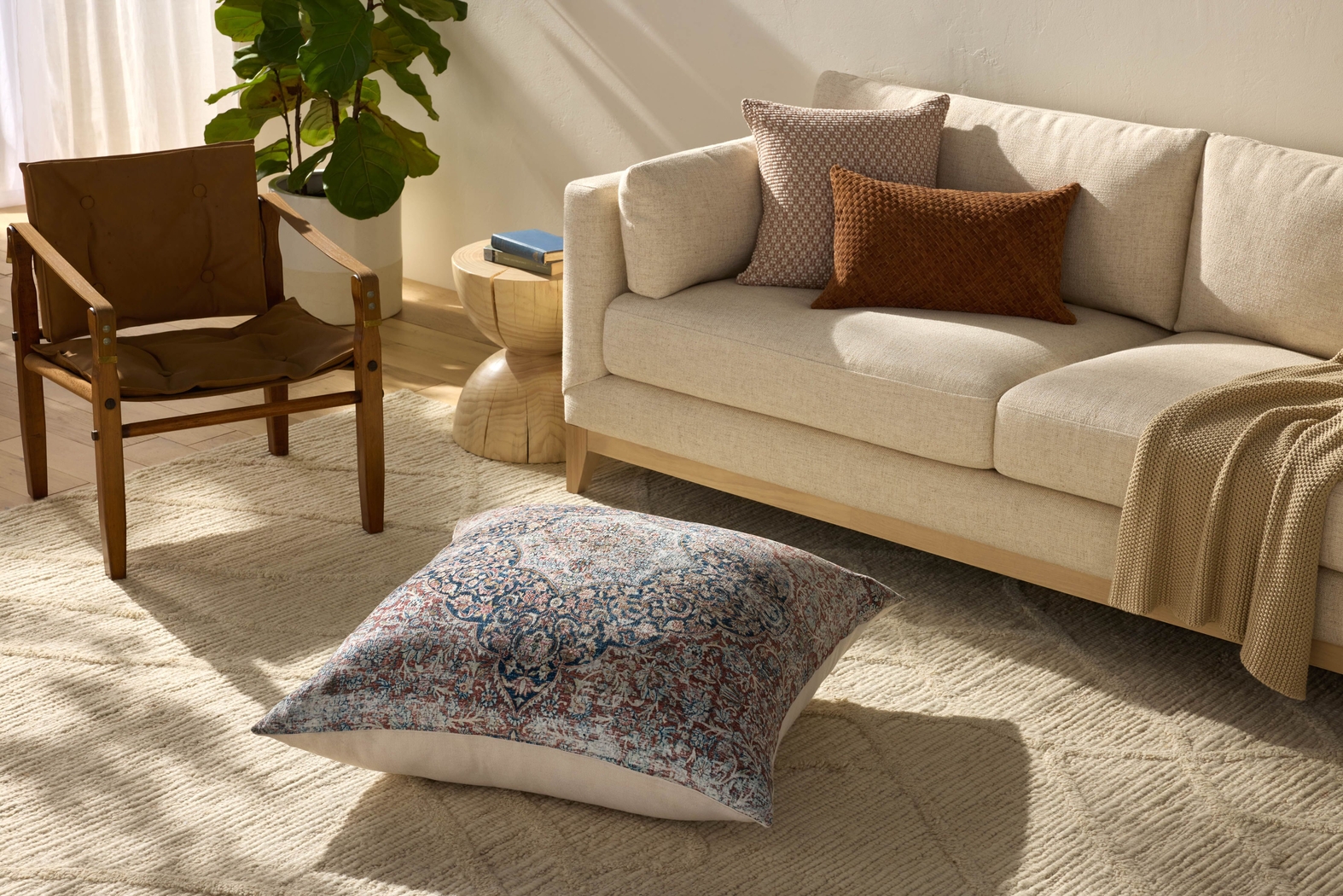 Azer Red Floor Pillow - Thumbnail - Image 2