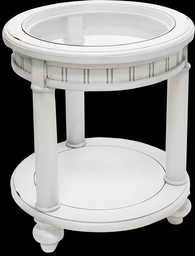 Azesh White End Table - Thumbnail - Image 3