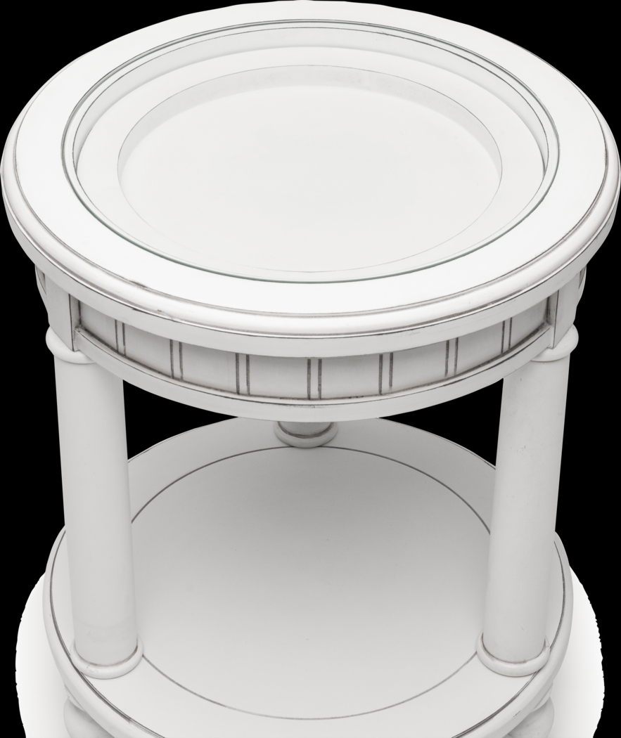 Azesh White End Table - Thumbnail - Image 4