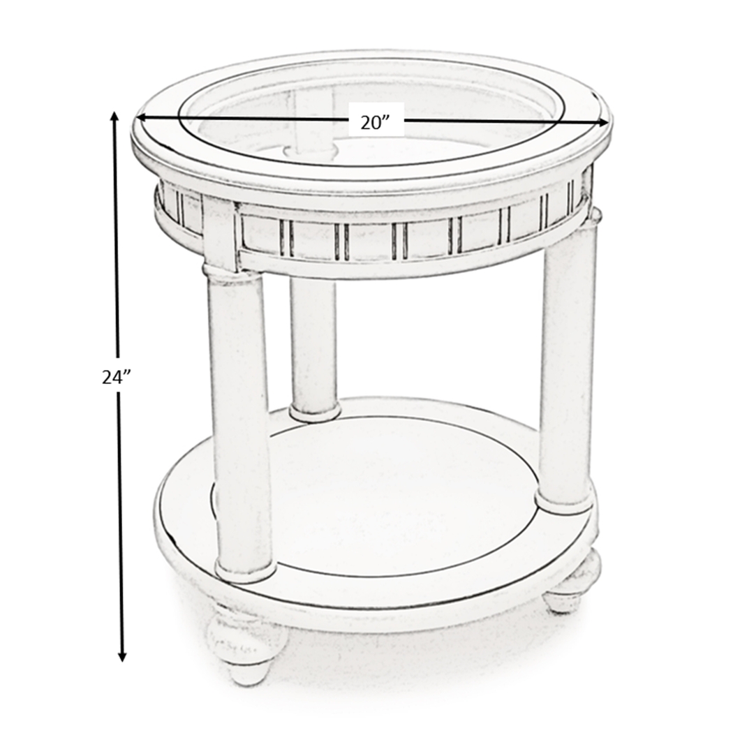 Azesh White End Table - Thumbnail - Image 5