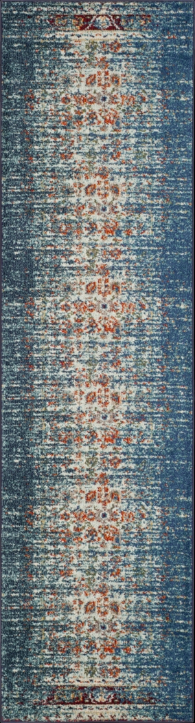 Aziza Blue 2'2 x 10' Rug - Thumbnail - Image 1