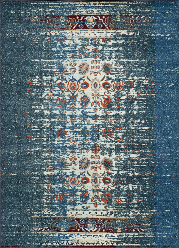 Aziza Blue 5'1 x 7'7 Rug - Thumbnail - Image 1