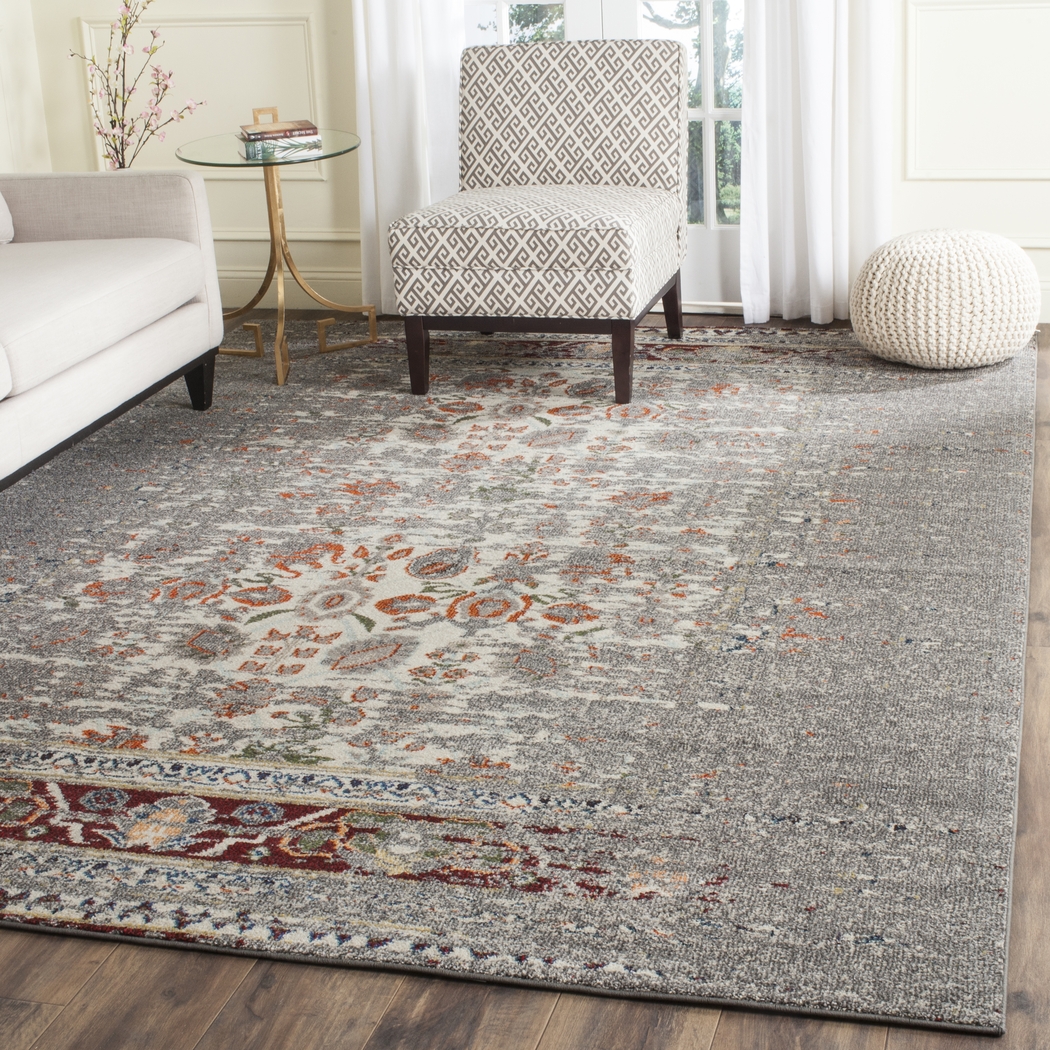 Aziza Gray 8' x 11' Rug - Thumbnail - Image 2