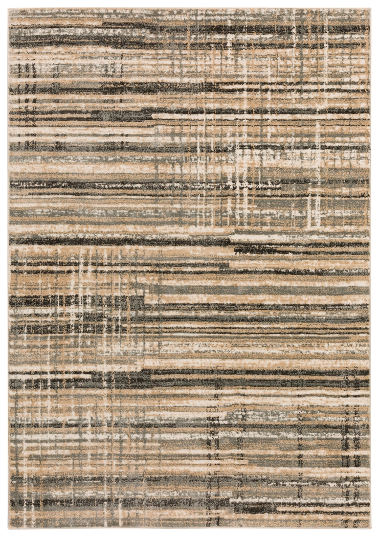 Azmer 3' x 5' Gray/Brown Rug - Thumbnail - Image 1