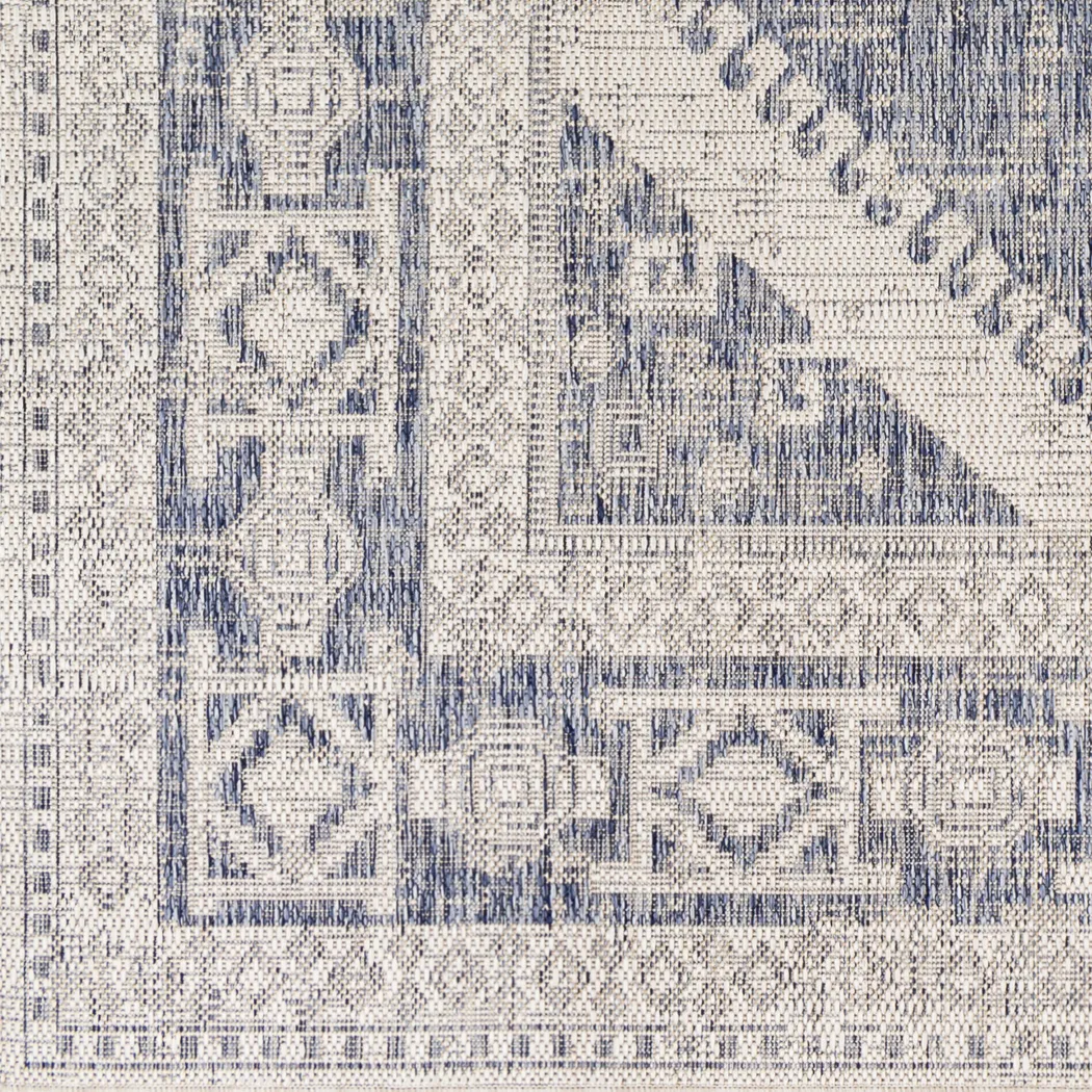 Azure Mesa Blue 6'7" x 9' Indoor/Outdoor Rug - Thumbnail - Image 5