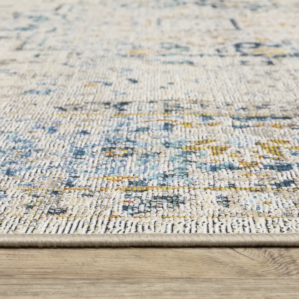 Azure Mist Blue 6'7 x 9'4 Indoor/Outdoor Rug - Thumbnail - Image 4