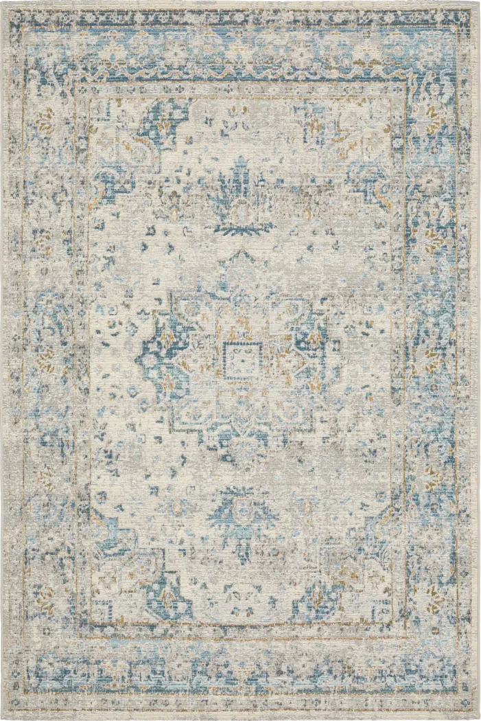 Azure Mist Blue 7'10 x 10' Indoor/Outdoor Rug - Thumbnail - Image 1