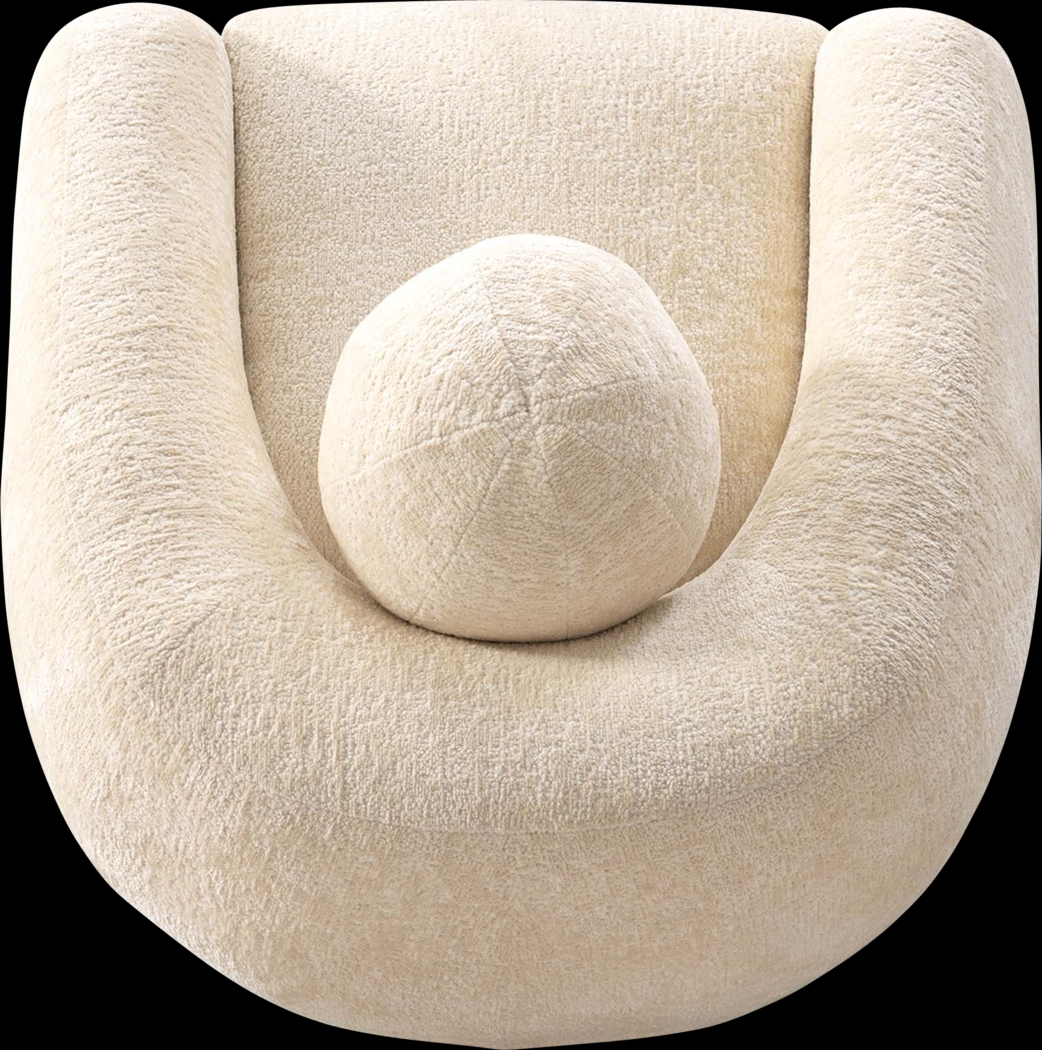 Azurelee Cream Accent Chair - Thumbnail - Image 7