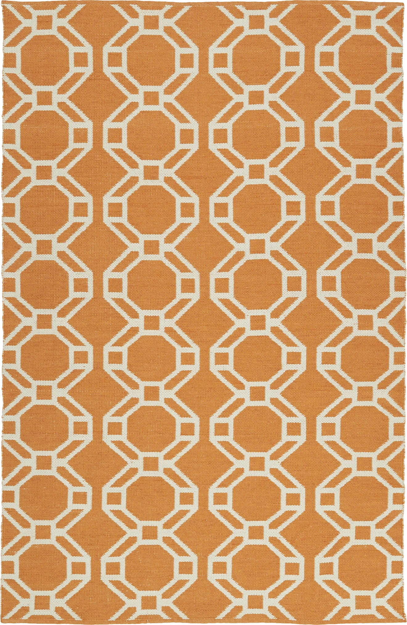 Alaric Orange 5' x 7'6 Indoor/Outdoor Rug - Image 1