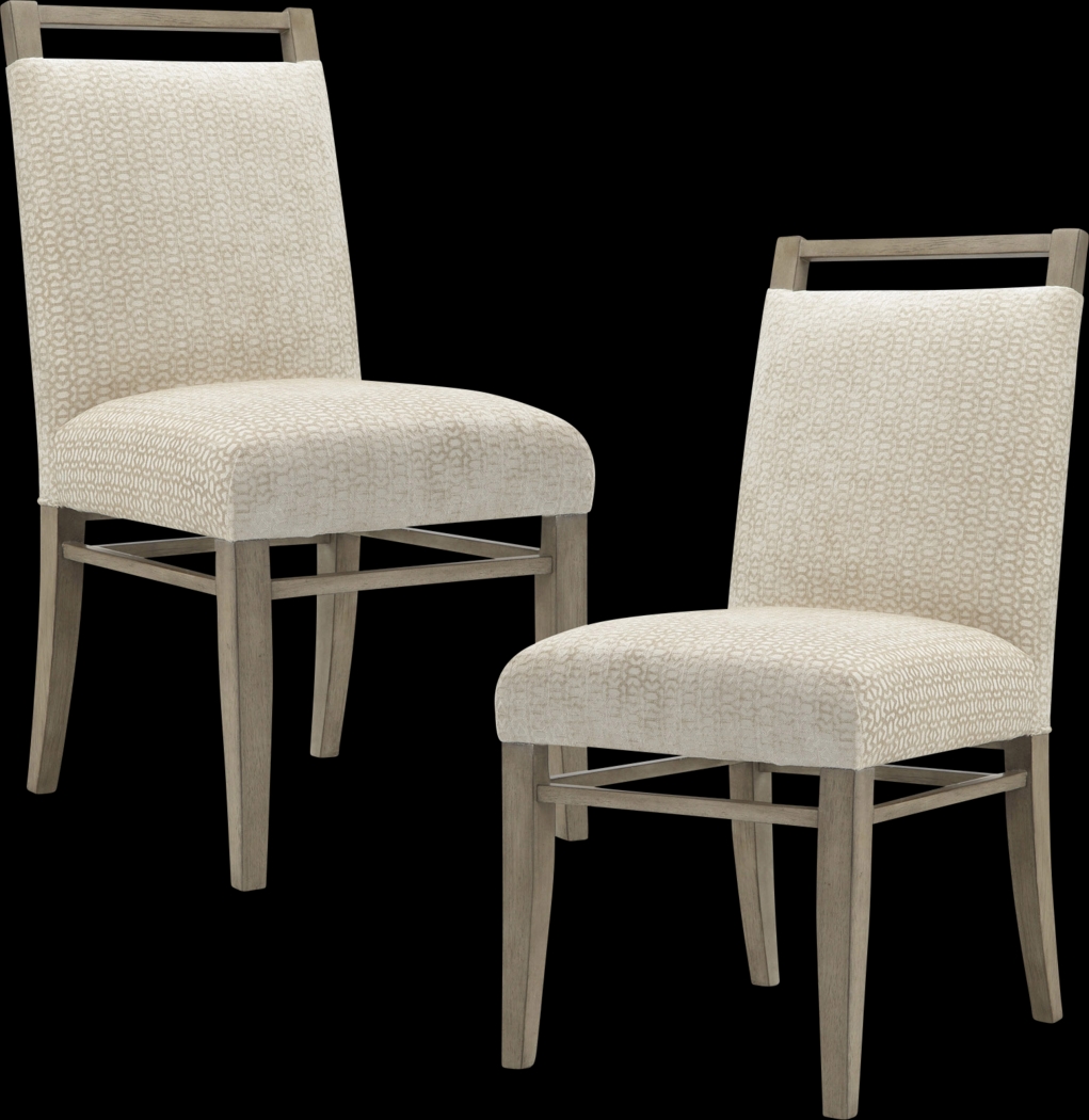 Babbitt Cream Dining Chair, Set of 2 - Thumbnail - Image 1