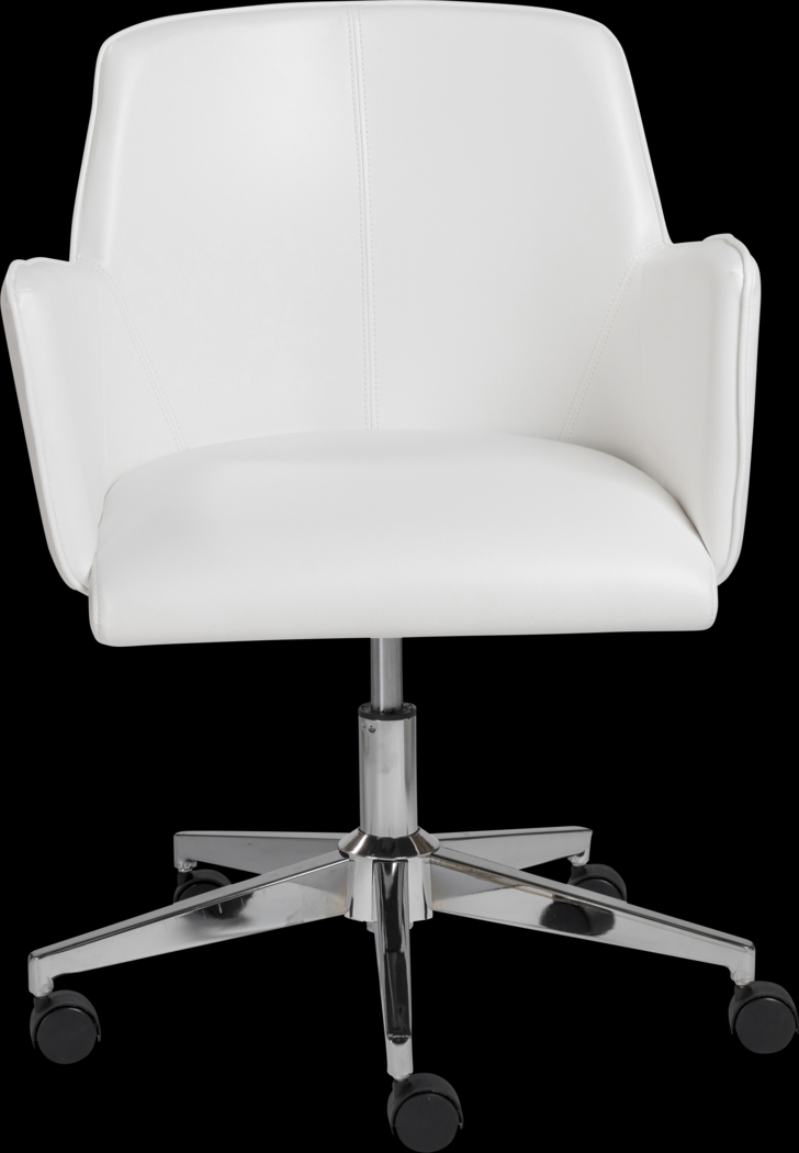 Babineaux I White Office Chair - Thumbnail - Image 3