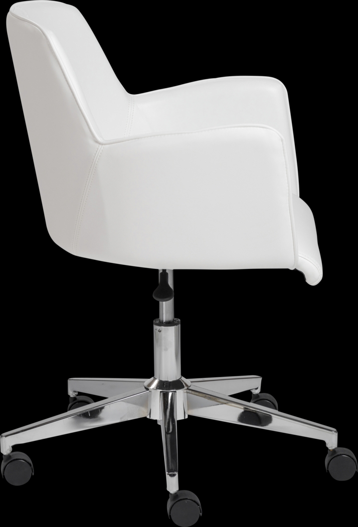 Babineaux I White Office Chair - Thumbnail - Image 4