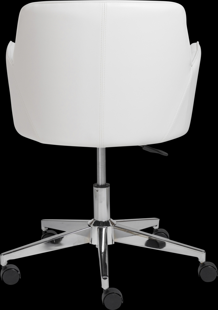 Babineaux I White Office Chair - Thumbnail - Image 6