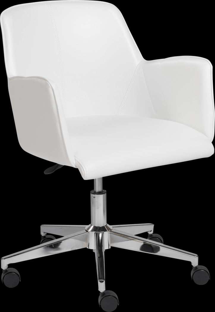 Babineaux I White Office Chair - Thumbnail - Image 1