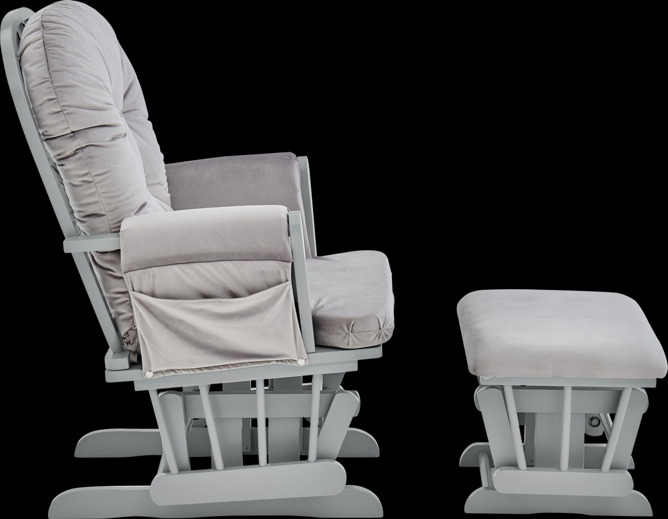 Nursery Coletta Dark Gray Glider and Ottoman - Thumbnail - Image 3