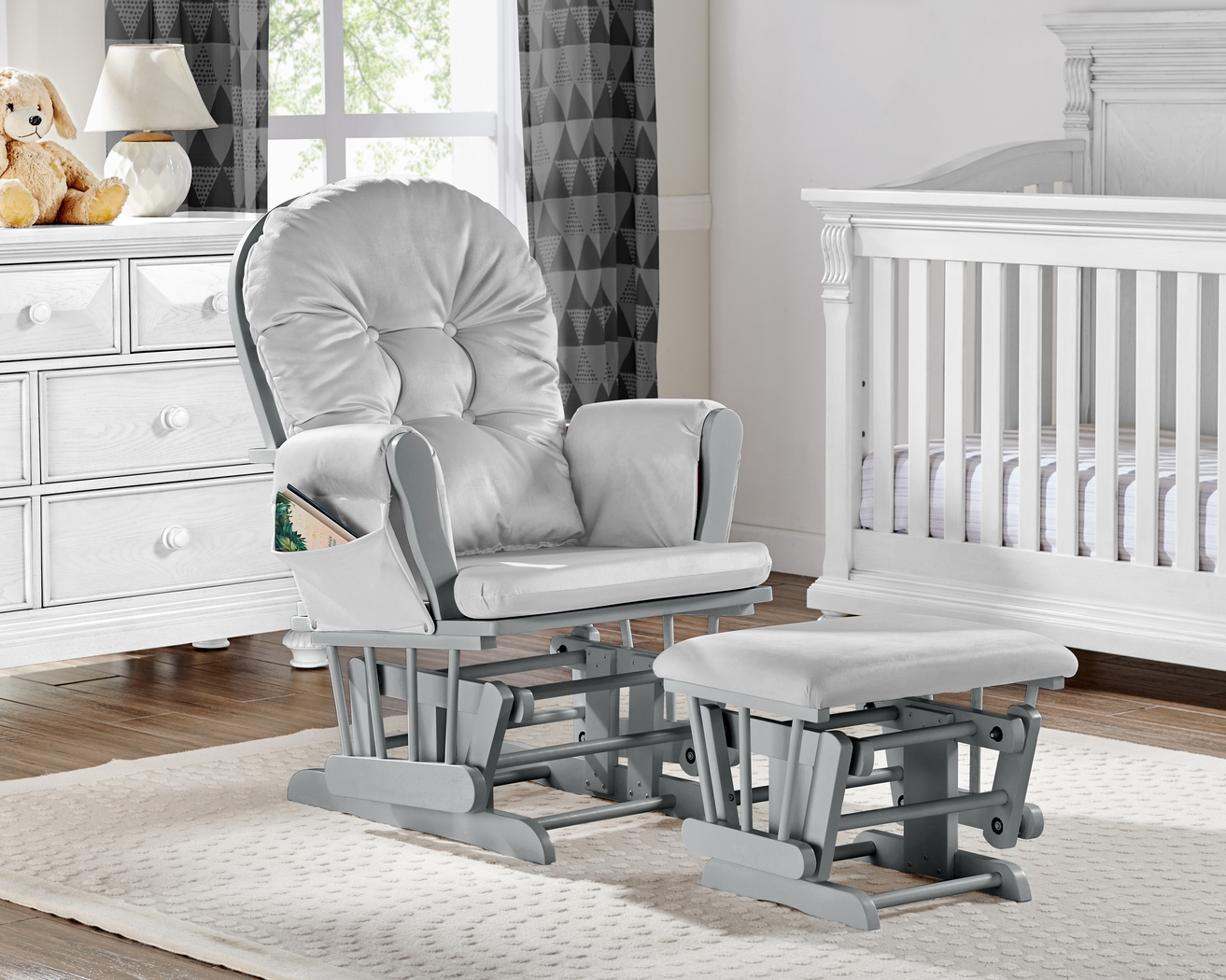 Nursery Coletta Dark Gray Glider and Ottoman - Thumbnail - Image 4