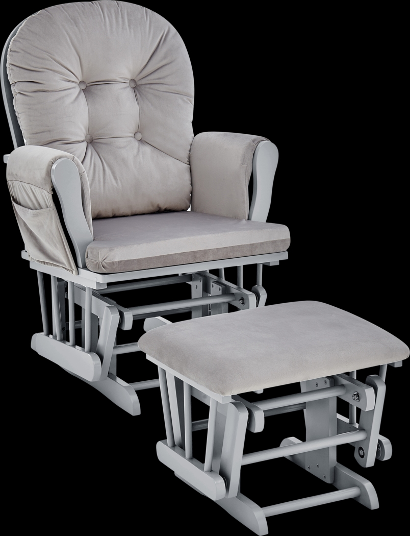 Nursery Coletta Dark Gray Glider and Ottoman - Thumbnail - Image 1