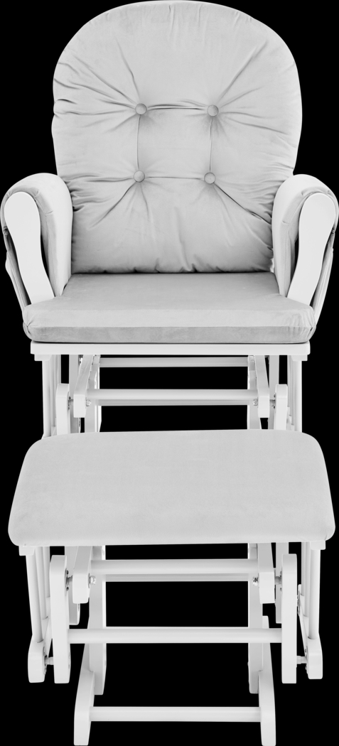 Nursery Coletta Light Gray Glider and Ottoman - Thumbnail - Image 2